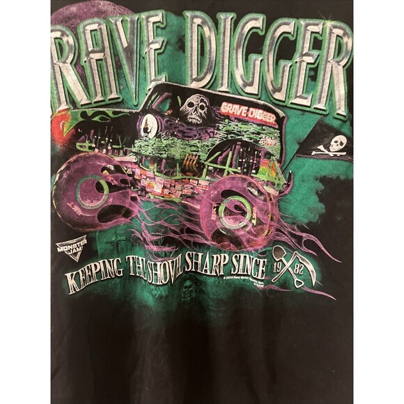 Youth Boys Short Sleeve T-Shirt Graphic Monster Jam Digger Size Unknown Black - Picture 9 of 14